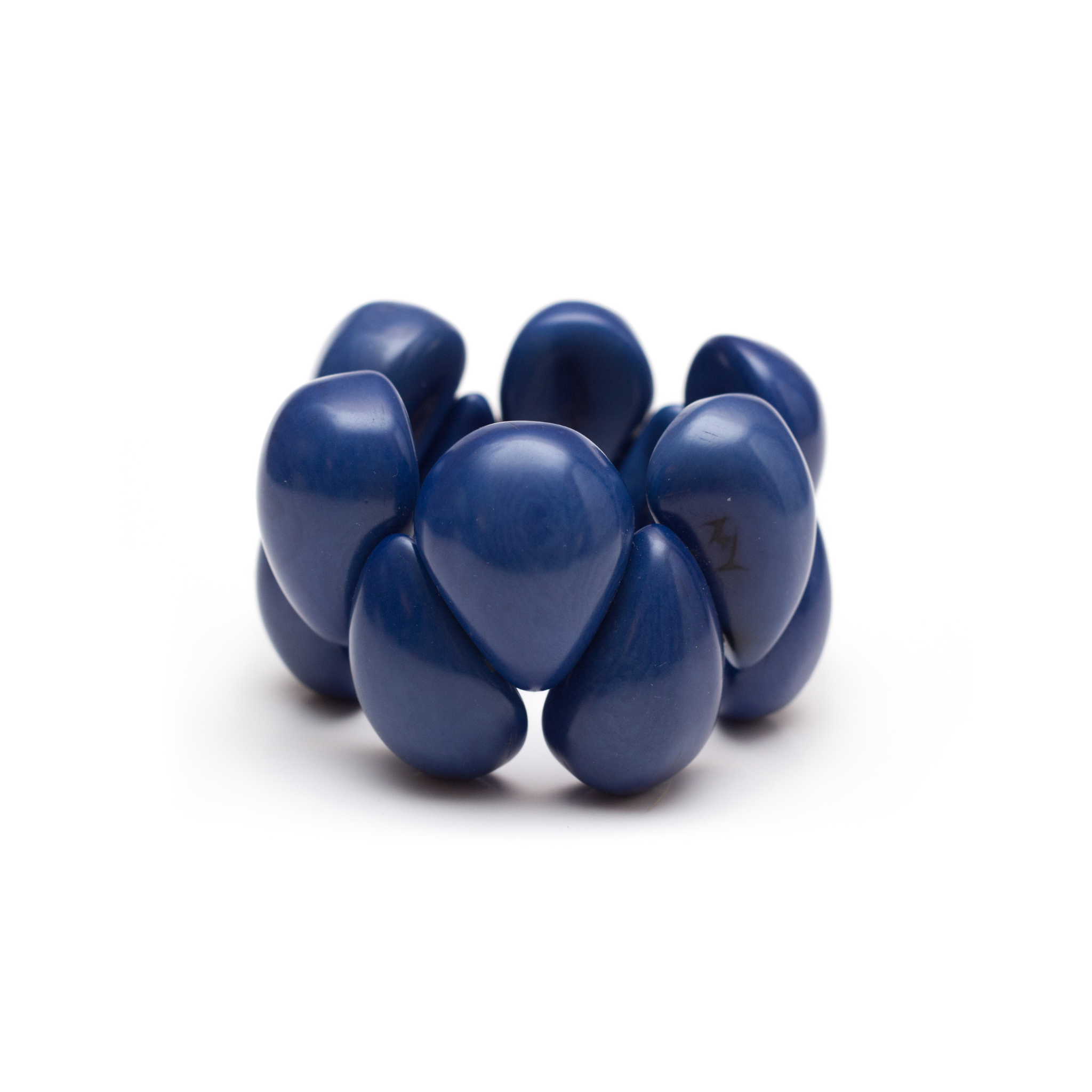 Blaues Tagua Armband