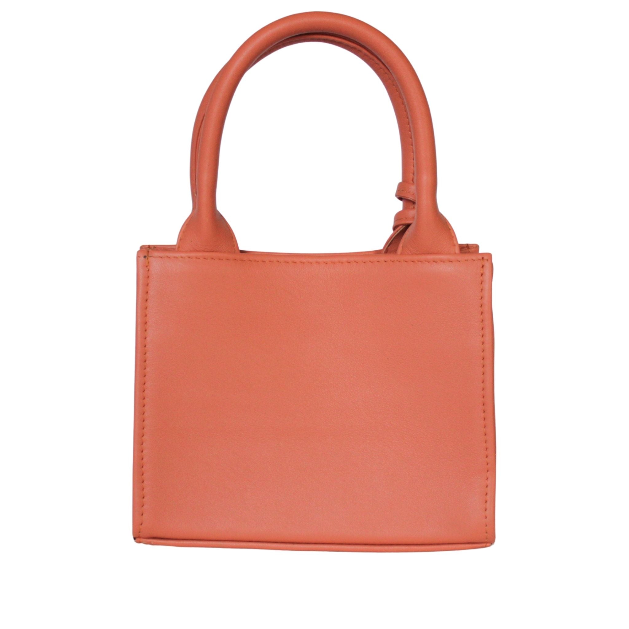 Rückseite der korallenfarbigen ABURY City Tasche #farbe_koralle