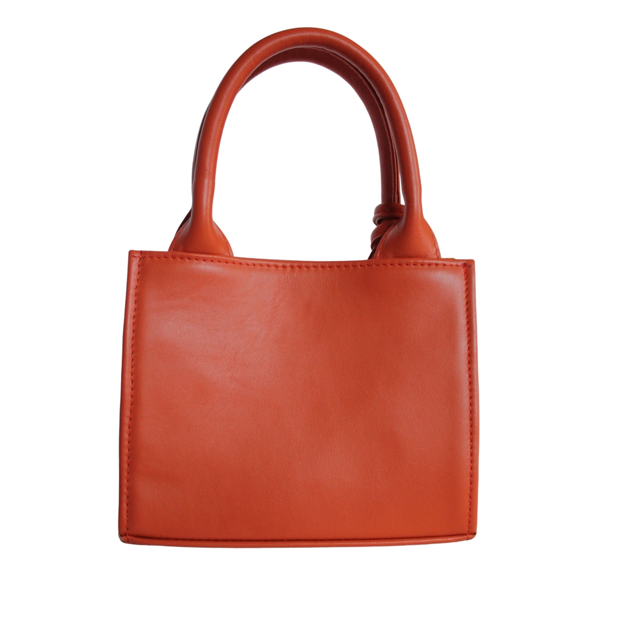 Rückseite der orangenfarbigen ABURY City Tasche #farbe_orange