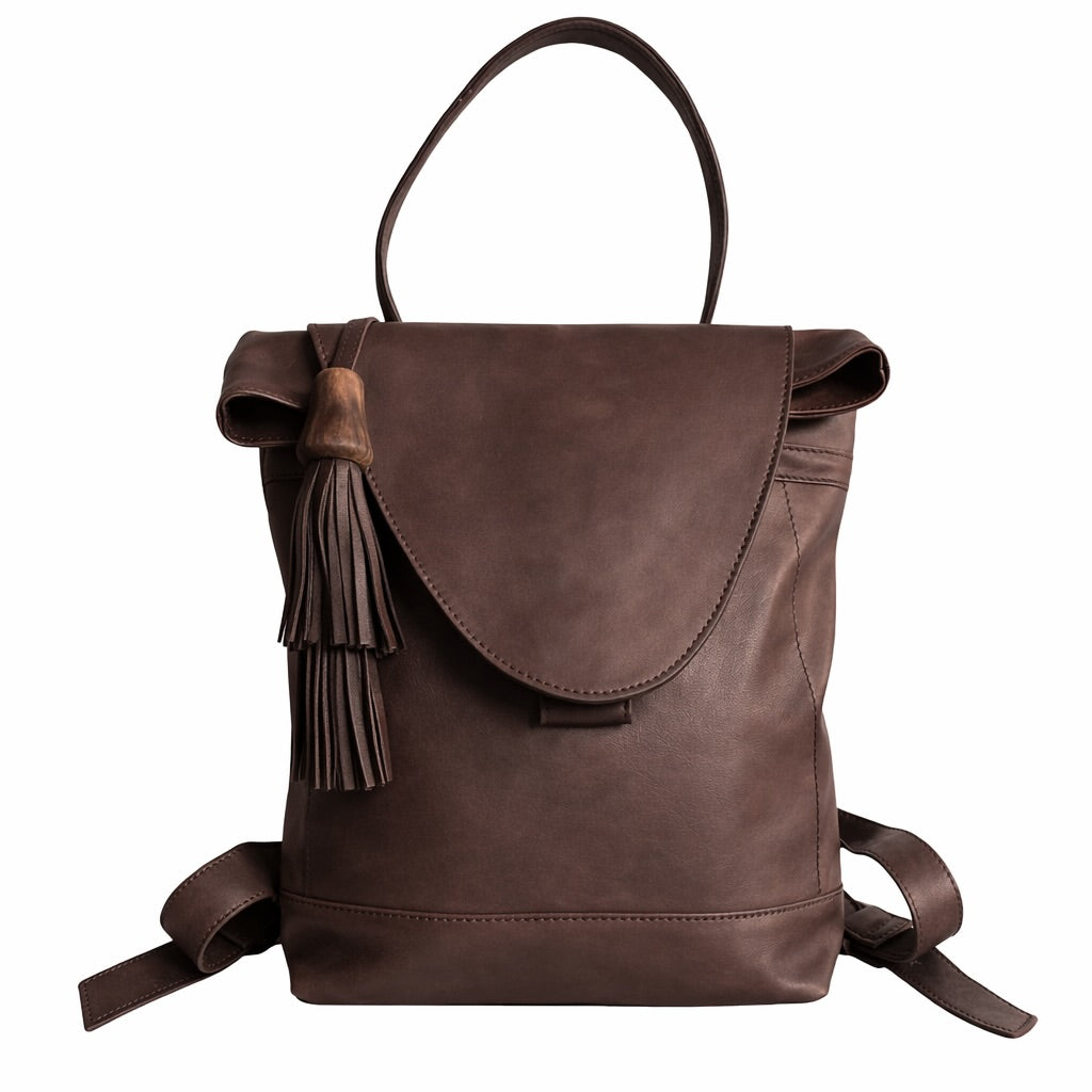 Vorderseite des braunen ABURY-Rucksacks #farbe_braun