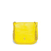back view of yellow and rosé embroidered ABURY Leather Mini Berber Shoulder Bag