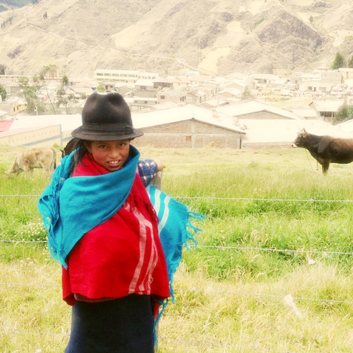 ecuadorian girl in a mountain village