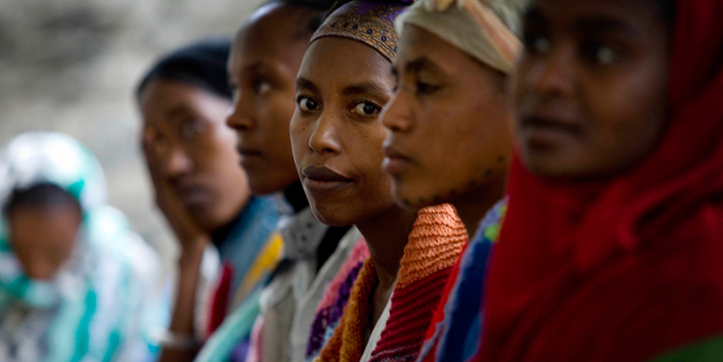 closeup of ethiopian women