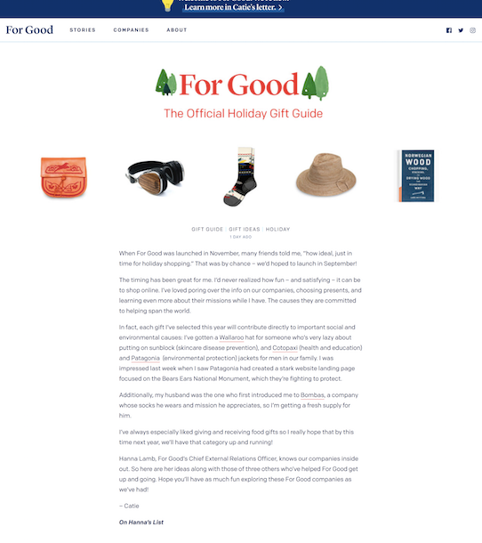 For Good Blog