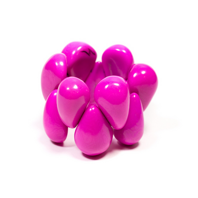 Pinkes Tagua Armband #farbe_pink #color_pink