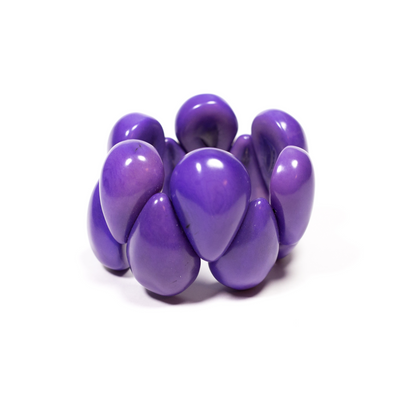 Lila Tagua Armband #farbe_lila