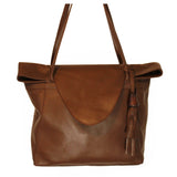 Brown Leather XL Shopper Bag