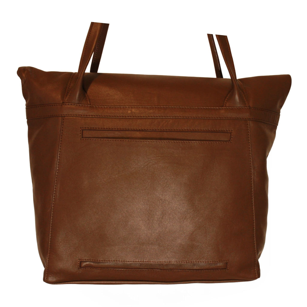 Brown Leather XL Shopper Bag
