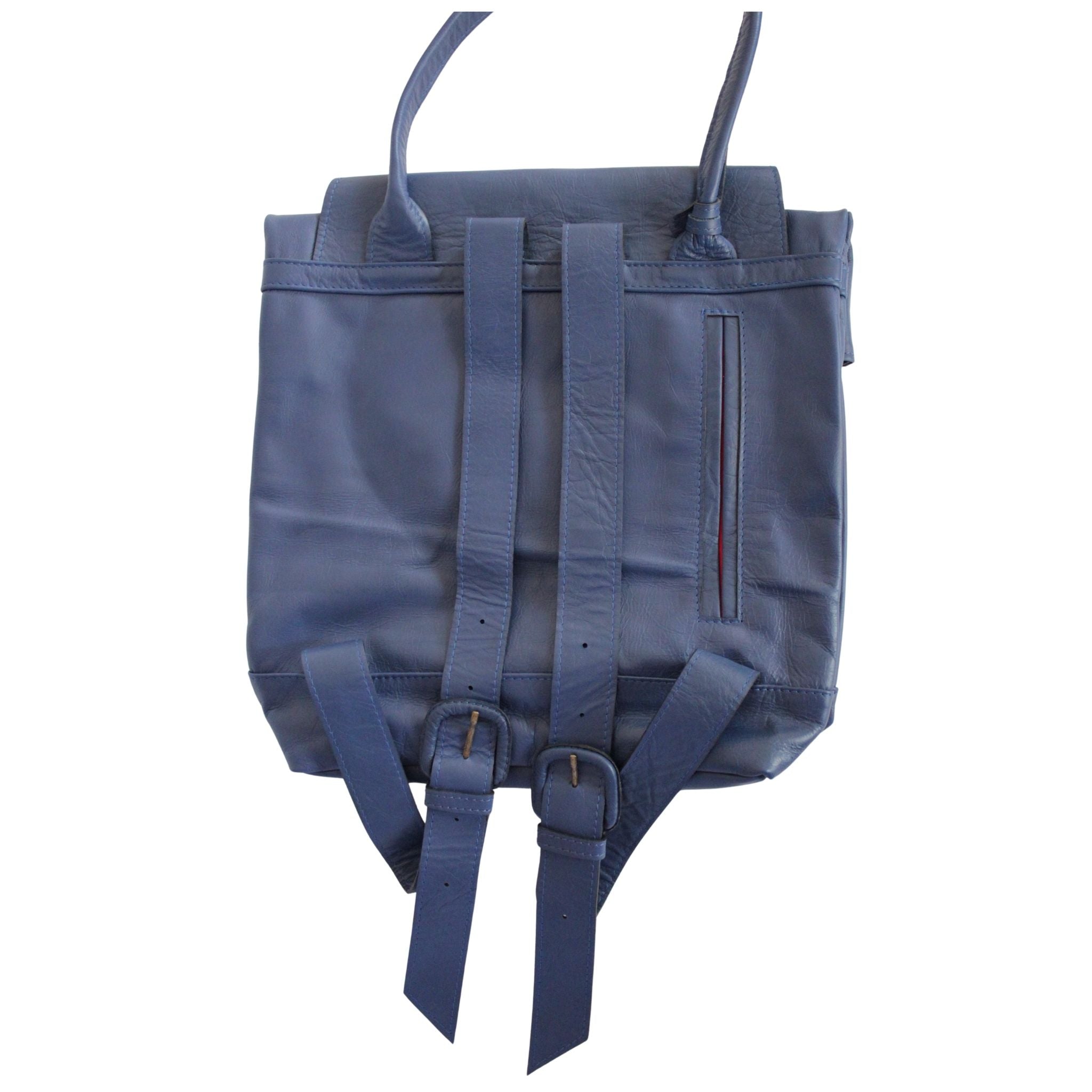 Rückseite des blauen ABURY-Rucksacks 
