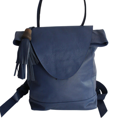 Vorderseite des blauen ABURY-Rucksacks 