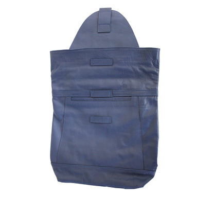Vorderseite des blauen ABURY-Rucksacks. 