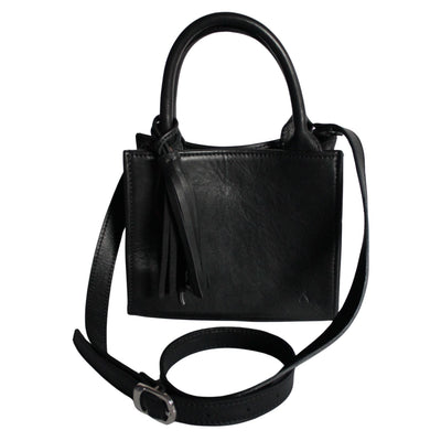 Schwarze ABURY City Tasche mit Band #farbe_schwarz