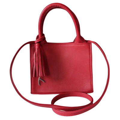 Rote ABURY City Tasche mit Band #farbe_rot