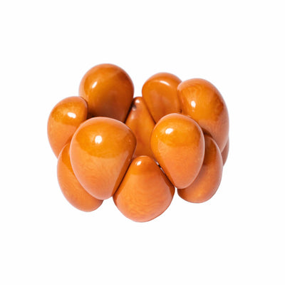 Orangenfarbenes Tagua Armband #farbe_orange