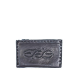 front view ABURY BLACK EMBROIDERED COIN WALLET