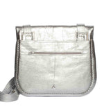 back view of silver embroidered ABURY Leather Berber Shoulder Bag