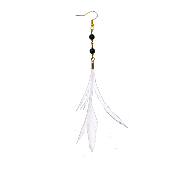 fiona paxton lana feather earrings cream colour jewellery 