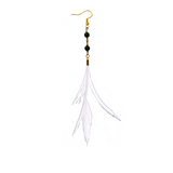 fiona paxton lana feather earrings cream colour jewellery 