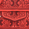close up Red abury Leather Berber Bag details emroidment