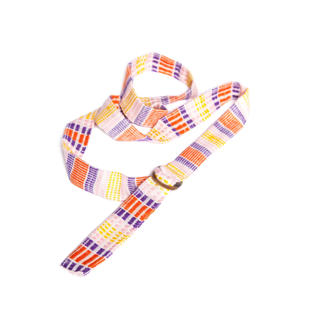 ABURY colourful striped cotton belt