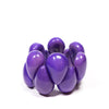 tagua raindrop bracelet purple colour - jewellery from Ecuador 