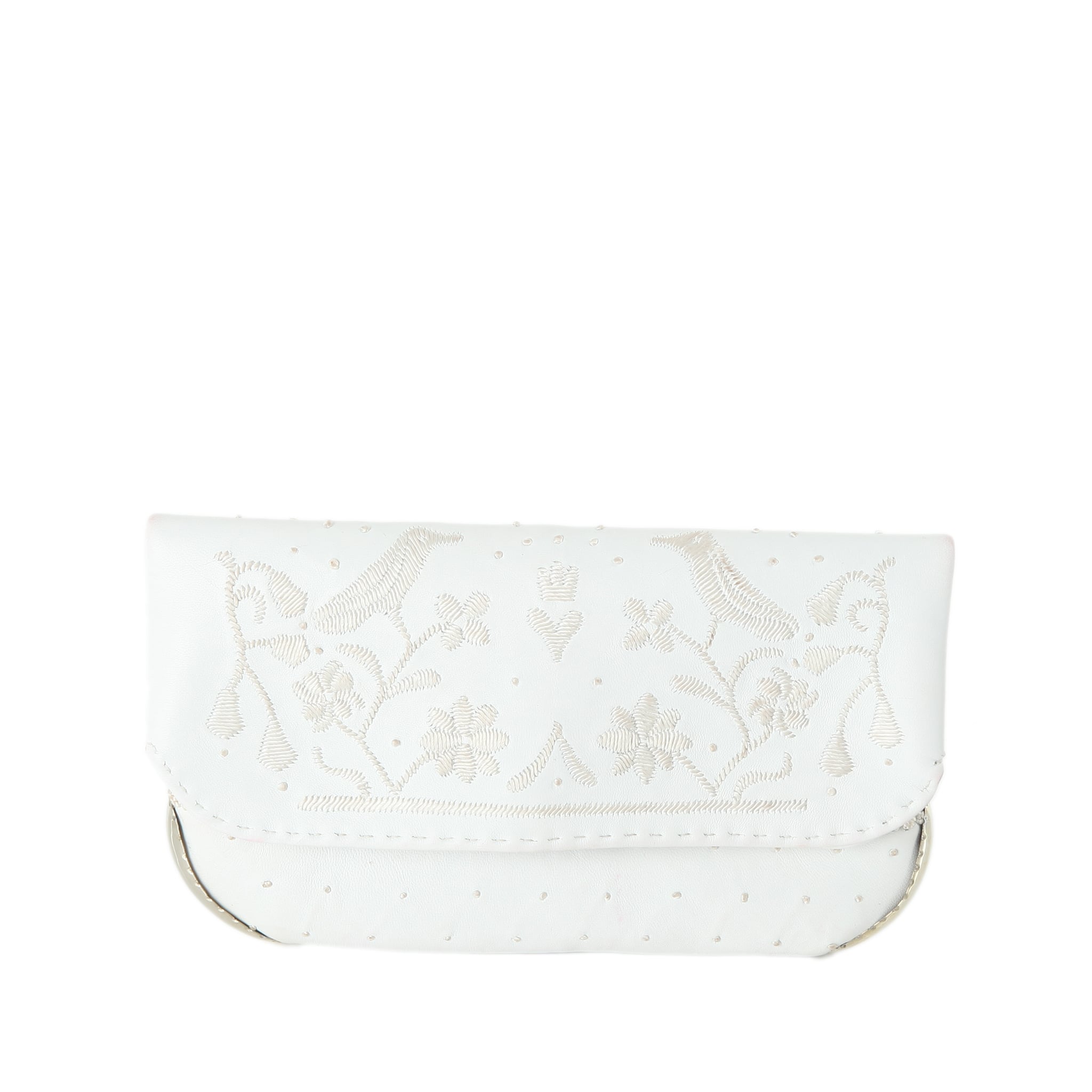 front side embroidered white leather abury wedding clutch bag#farbe_weiß