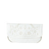 front side embroidered white leather abury wedding clutch bag