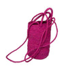 Raffia Summer Basket Bag in Orchid