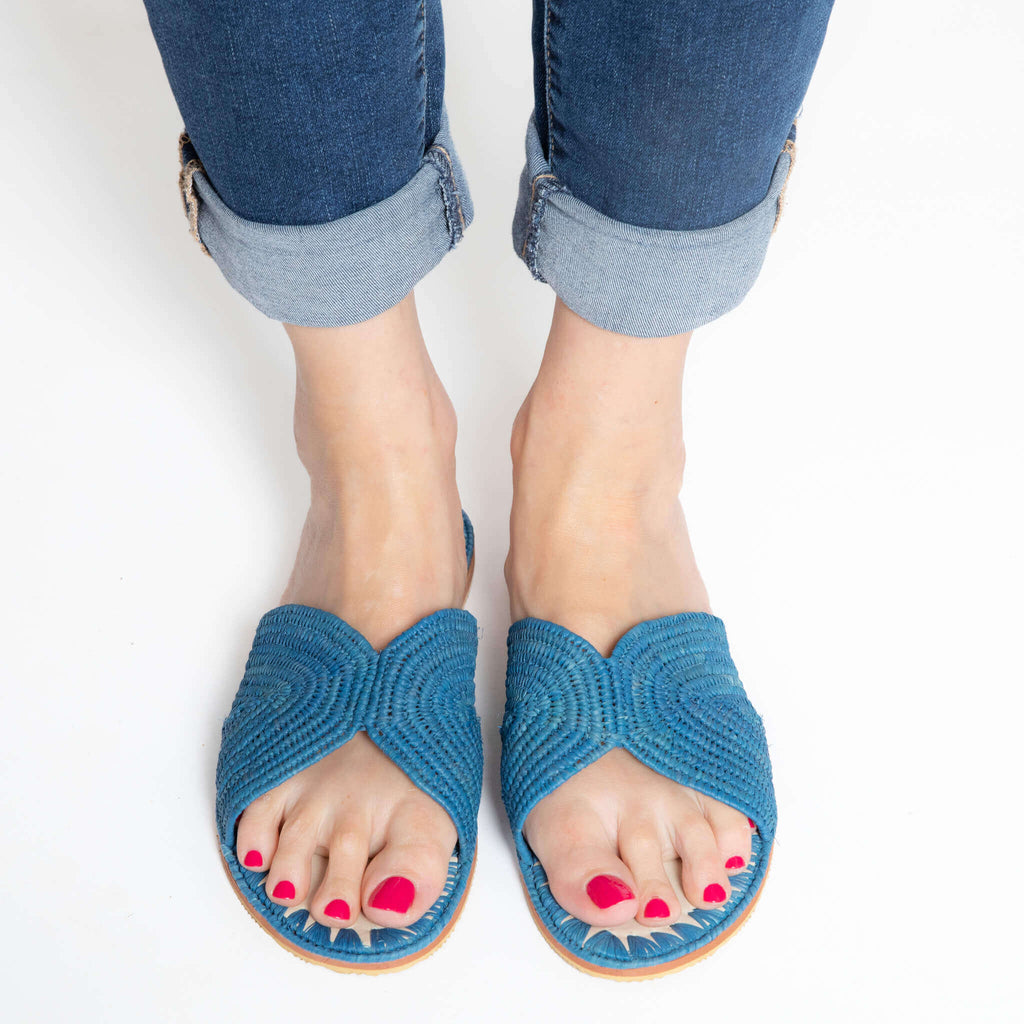 Jeans Fabric Blue and Black Ladies Designer Party Wear Slippers, Size: 7-12  at Rs 60/pair in Jaipur