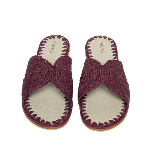 Raffia Slippers Sun and Moon in Jeans