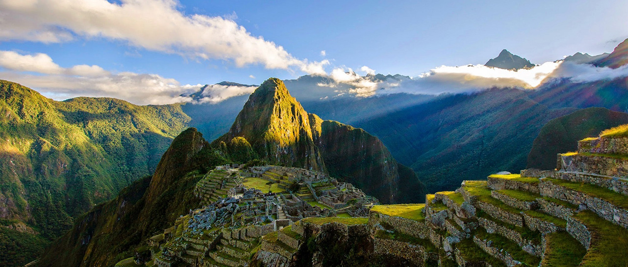 view onto machu picchu in peru