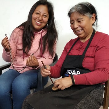 happy chilean artisan women
