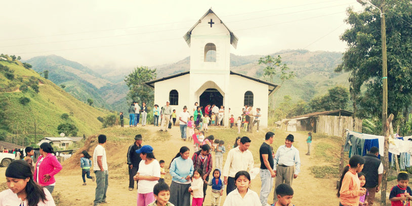 small church in the andes mountains of ecuador