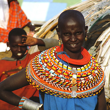 kenyan woman wearing handcrafted adornments