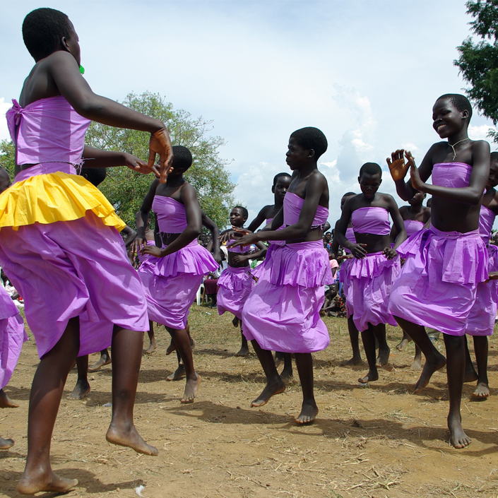women in tanzania dancing