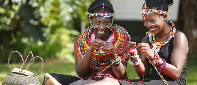 artisan women in tanzania working handicrafts