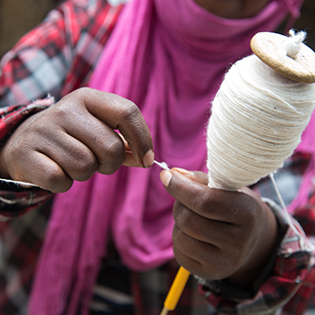 ethiopian crafts: quill with wool