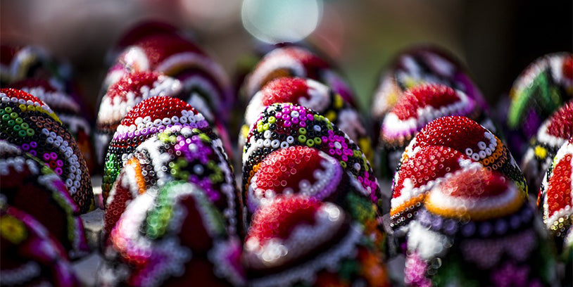 beaded easter eggs in romania