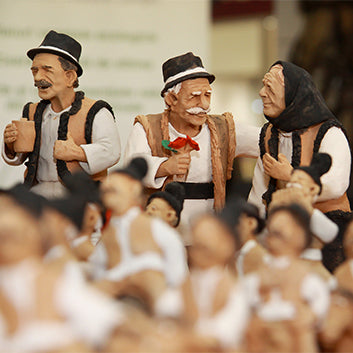 handcrafted figures of romanian people
